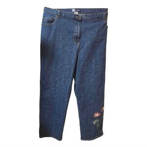 Penningtons Chicago Fit, Tall Jeans With Floral Detail On Pant Leg.